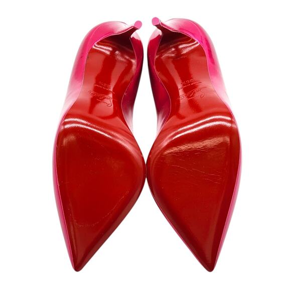 Christian Louboutin Hot Chick Patent Leather Pumps Hot Pink EU 36.5 US 6 - $845 - Picture 6 of 9